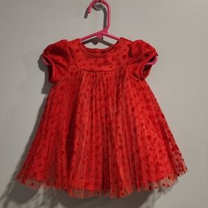 Rare Editions Scarlet Red Dress 6 Months Y2K
